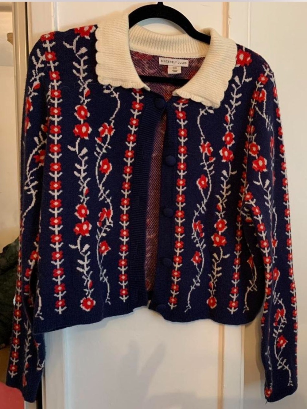 Sincerely Jules for Bandier button down floral cardigan, Size M